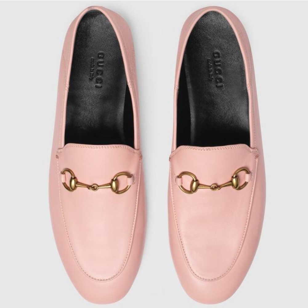 Gucci convertible Pink Brixton Leather loafers Size 37